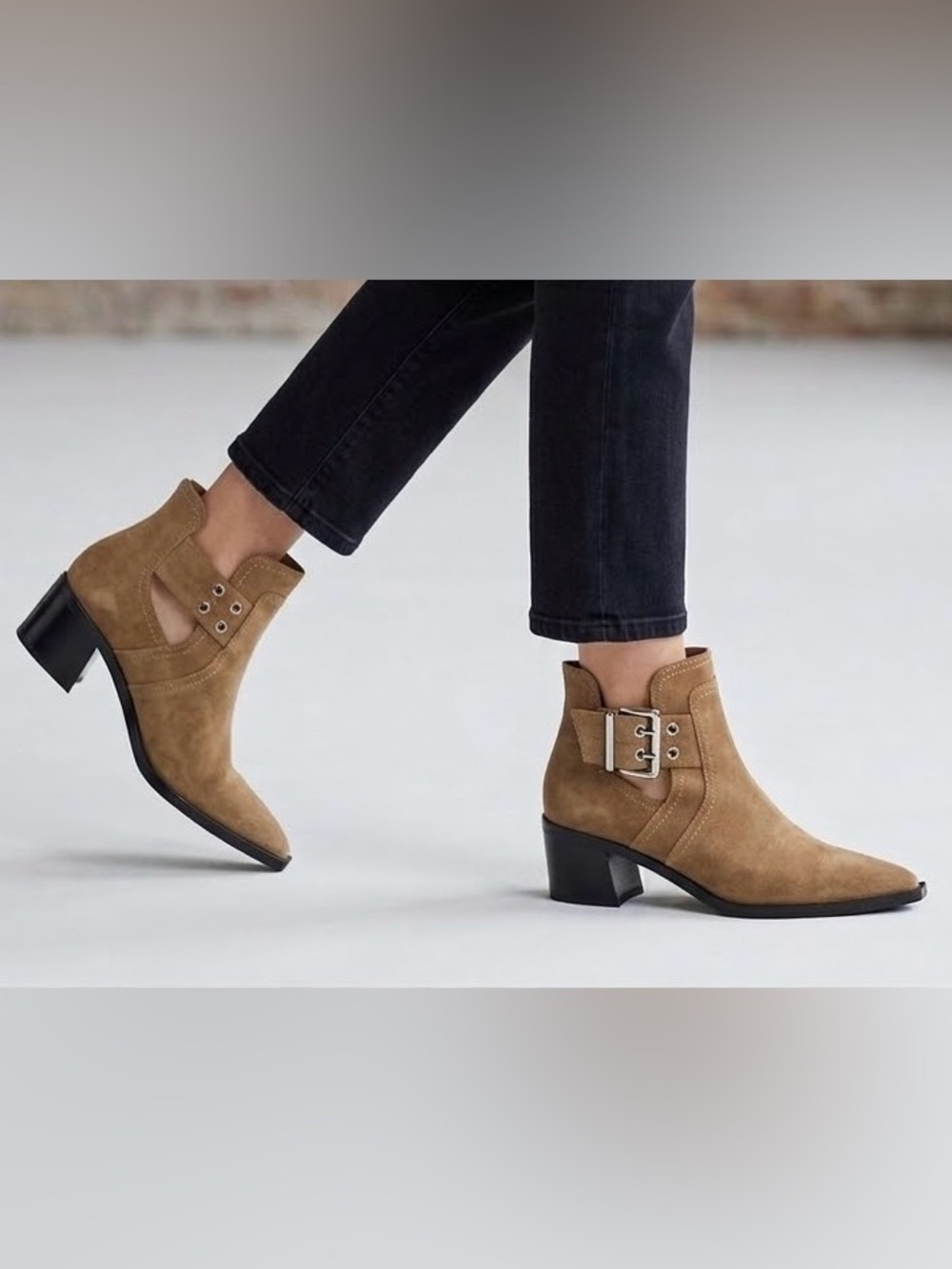 Steve Madden NWT Women’s Size 8 Gatewood Chestnut Tan Suede Buckle Ankle Boots